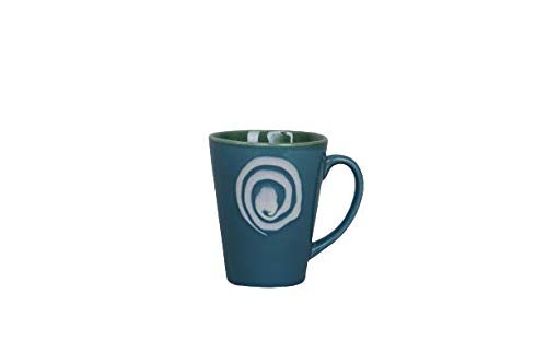 Caffeine Ceramic Handmade Sea Green Tea & Coffee Mugs (Set of 6) - Caffeine Premium Stoneware