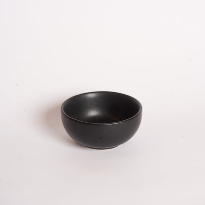 Caffeine Ceramic Handmade Black Matte katori Bowl 200ml (Set of 2) - Caffeine Premium Stoneware