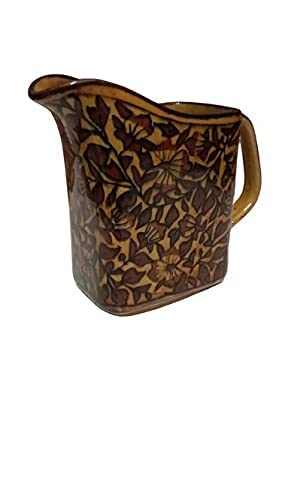 Caffeine Ceramic Handmade Stoneware Brown Sehra Milk and Water Jug (Set of 1, 700 ml) - Caffeine Premium Stoneware