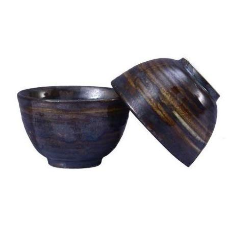 Caffeine Ceramic Handmade Wooden Brown Dessert Bowl(Set of 2) - Caffeine Premium Stoneware