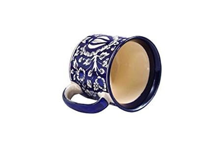 Caffeine Ceramic Handmade Blue Mughal Maggie Mug (Set of 6) - Caffeine Premium Stoneware