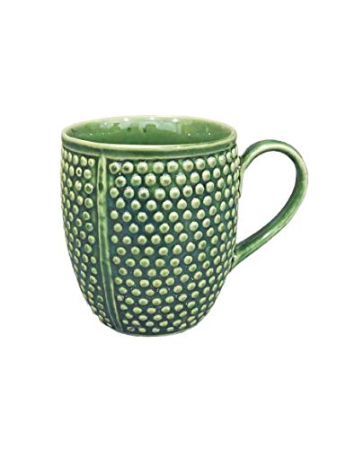 Caffeine Ceramic Handmade Green Bubble Coffee Mug (Set of 2) - Caffeine Premium Stoneware