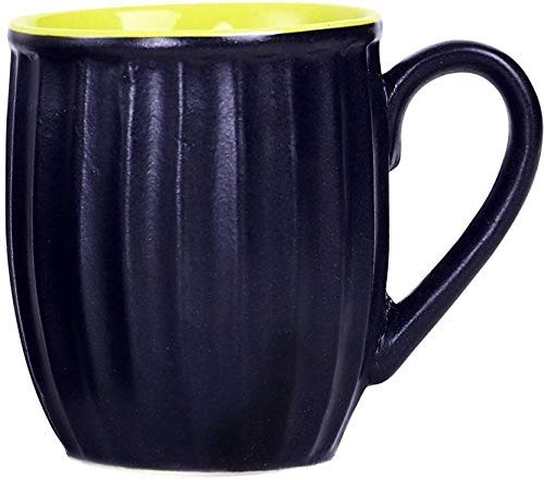 Caffeine Ceramic Handmade Black & Green Coffee Mug (Set of 2) - Caffeine Premium Stoneware