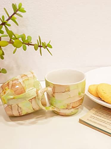 Caffeine Ceramic Handmade Green Tea Cup Set (Set of 2) - Caffeine Premium Stoneware