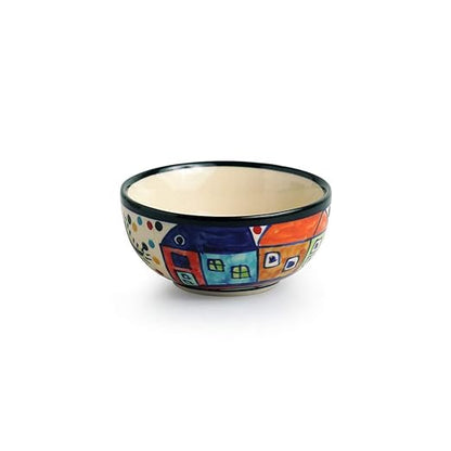 Caffeine Ceramic Handmade Family Hut Katori Bowl (Set of 2) - Caffeine Premium Stoneware