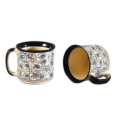 Caffeine Ceramic Handmade Black Perru Maggie Mug (Set of 2) - Caffeine Premium Stoneware