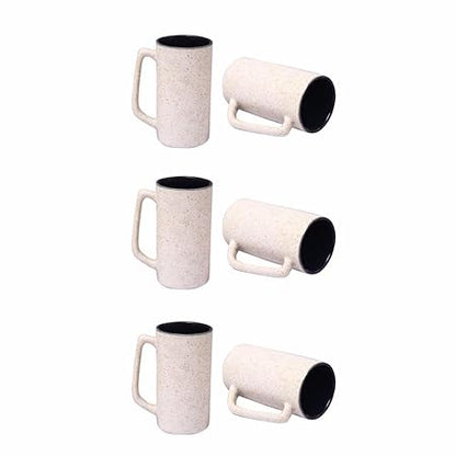 Caffeine Ceramic Handmade Cream and Matte Milk Mug (Set of 6) - Caffeine Premium Stoneware