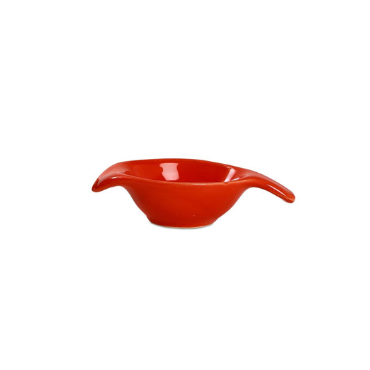 Caffeine Ceramic Stoneware Handmade Red Glossy Dip and Sauce (Set of 6, 40 ml) - Caffeine Premium Stoneware