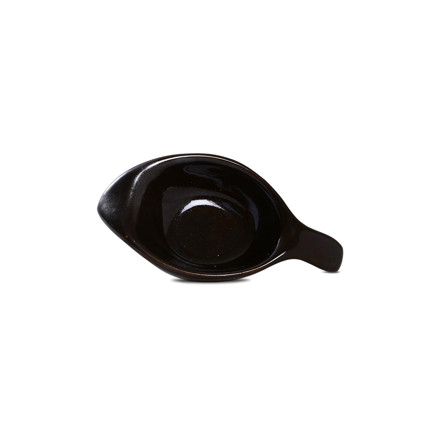 Caffeine Ceramic Handmade Black Glossy Dip and Sauce (Set of 4, 40 ml) - Caffeine Premium Stoneware