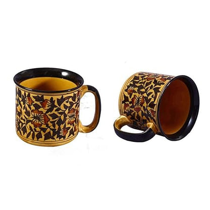 Caffeine Ceramic Handmade Brown sehra Maggie Mug (Set of 4) - Caffeine Premium Stoneware