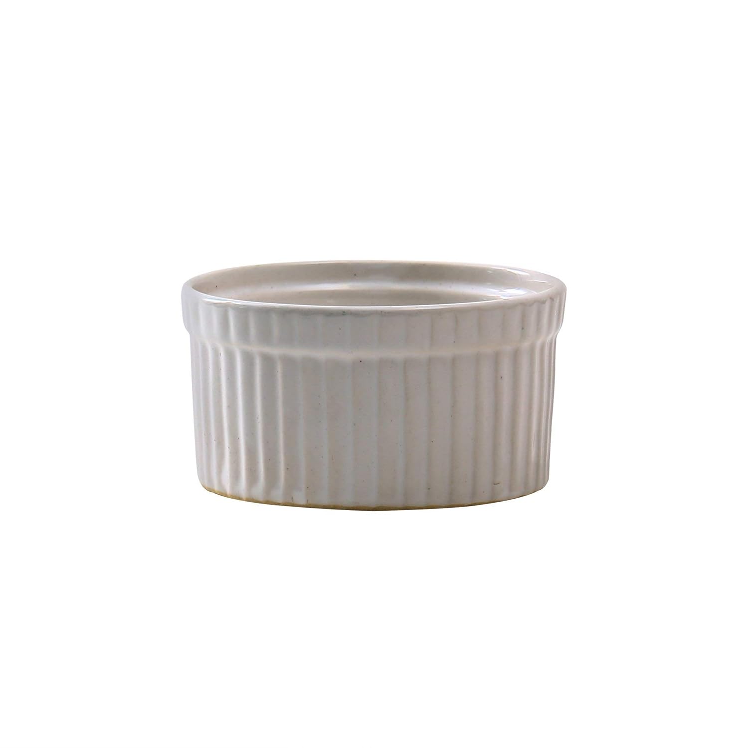 Caffeine Ceramic Handmade Glossy White Ramekin bowl (Set of 2) - Caffeine Premium Stoneware