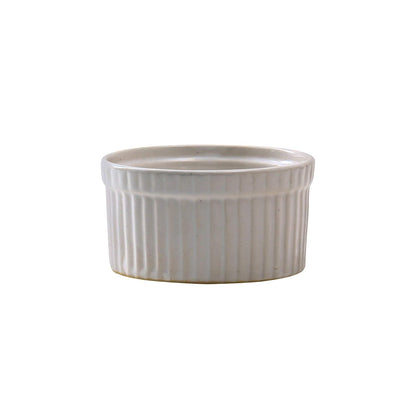 Caffeine Ceramic Handmade Glossy White Ramekin bowl (Set of 2) - Caffeine Premium Stoneware