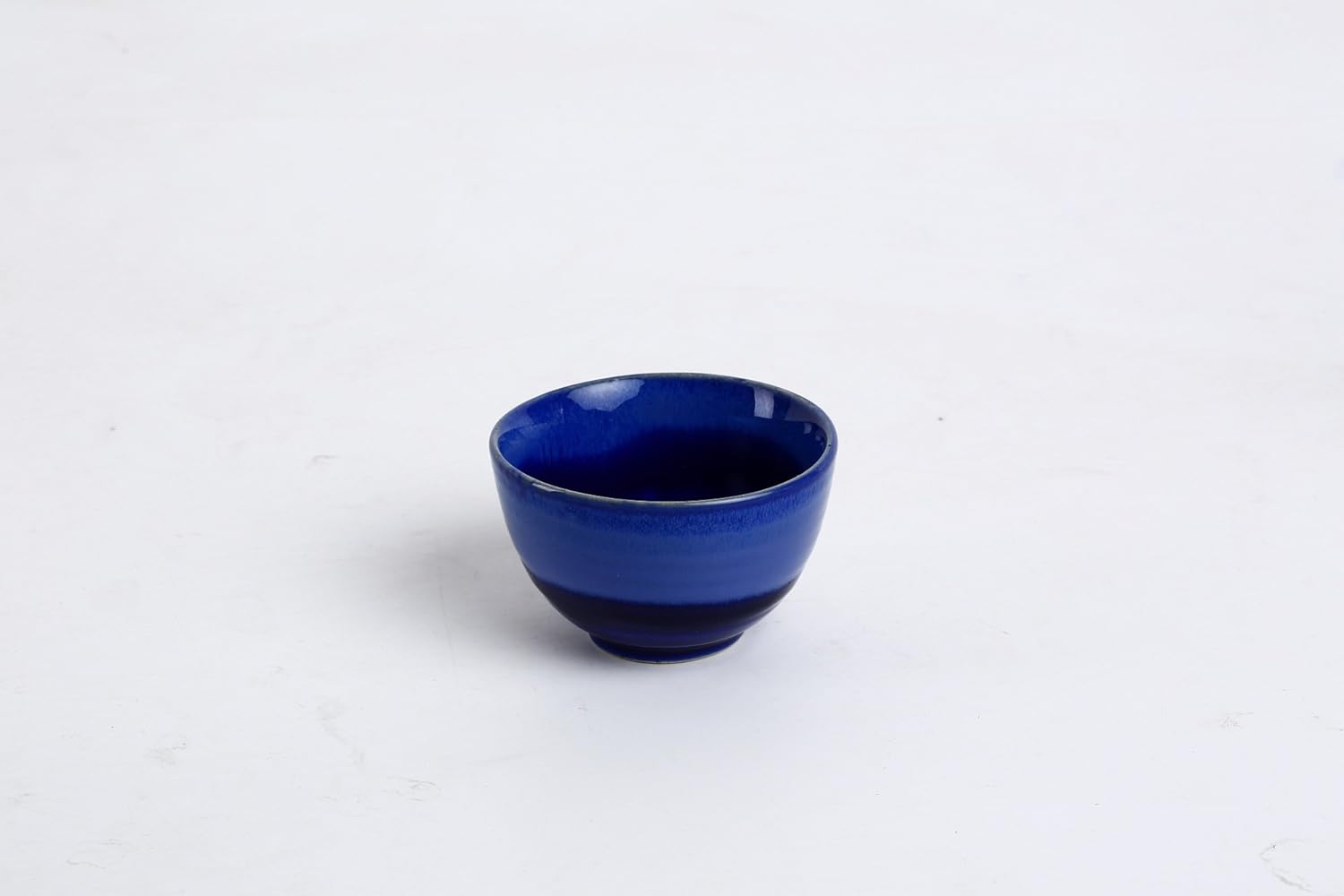 Caffeine Ceramic Handmade Blue & Black Studio Dessert Bowl (Set of 2, 150 ml) - Caffeine Premium Stoneware