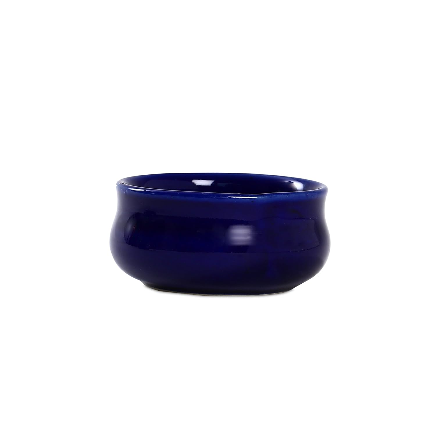 Caffeine Ceramic Stoneware Handmade Glossy Blue Dip and Sauce (Set of 4, 50 ml) - Caffeine Premium Stoneware