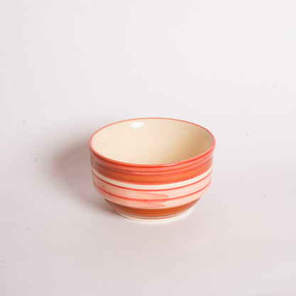 Caffeine Ceramic Handmade Orange Illusion Katori Bowl (Set of 4) - Caffeine Premium Stoneware