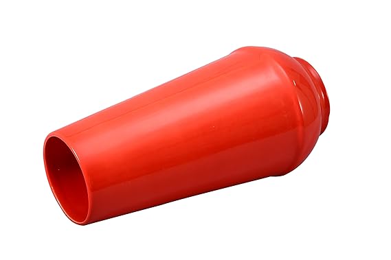 Caffeine Ceramic Handmade Glossy Red Cylindrical Vase (1 Pcs)