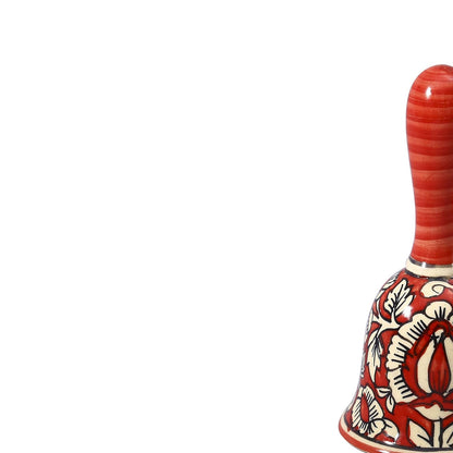 Caffeine Ceramic Stoneware Handmade Red Mughal Dinner Bell (Set of 1) - Caffeine Premium Stoneware