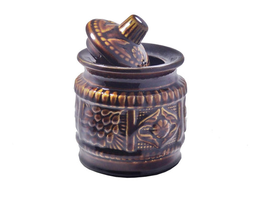 Caffeine Ceramic Stoneware Handmade Martban Barni Pickle Jar (Set of 1) - Caffeine Premium Stoneware