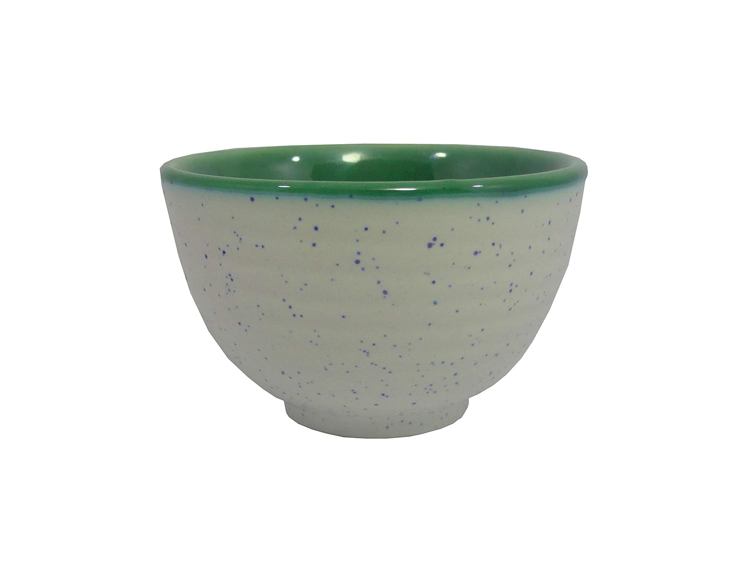 Caffeine Ceramic Handmade Green Studio & White Matte Dessert Bowls (Set of 6) - Caffeine Premium Stoneware