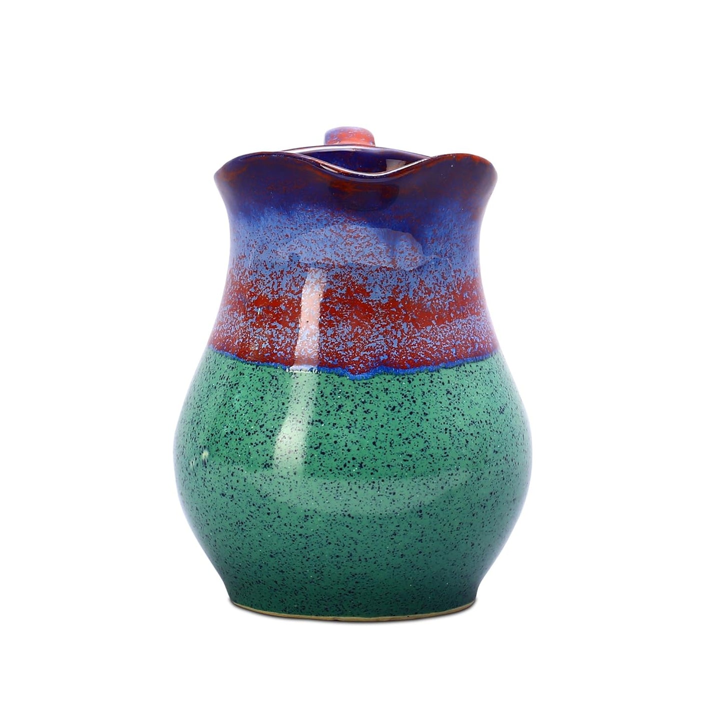 Caffeine Ceramic Handmade Stoneware Green & Multicoloured Water & Milk Jug (Set of 1, 1800 ml) - Caffeine Premium Stoneware