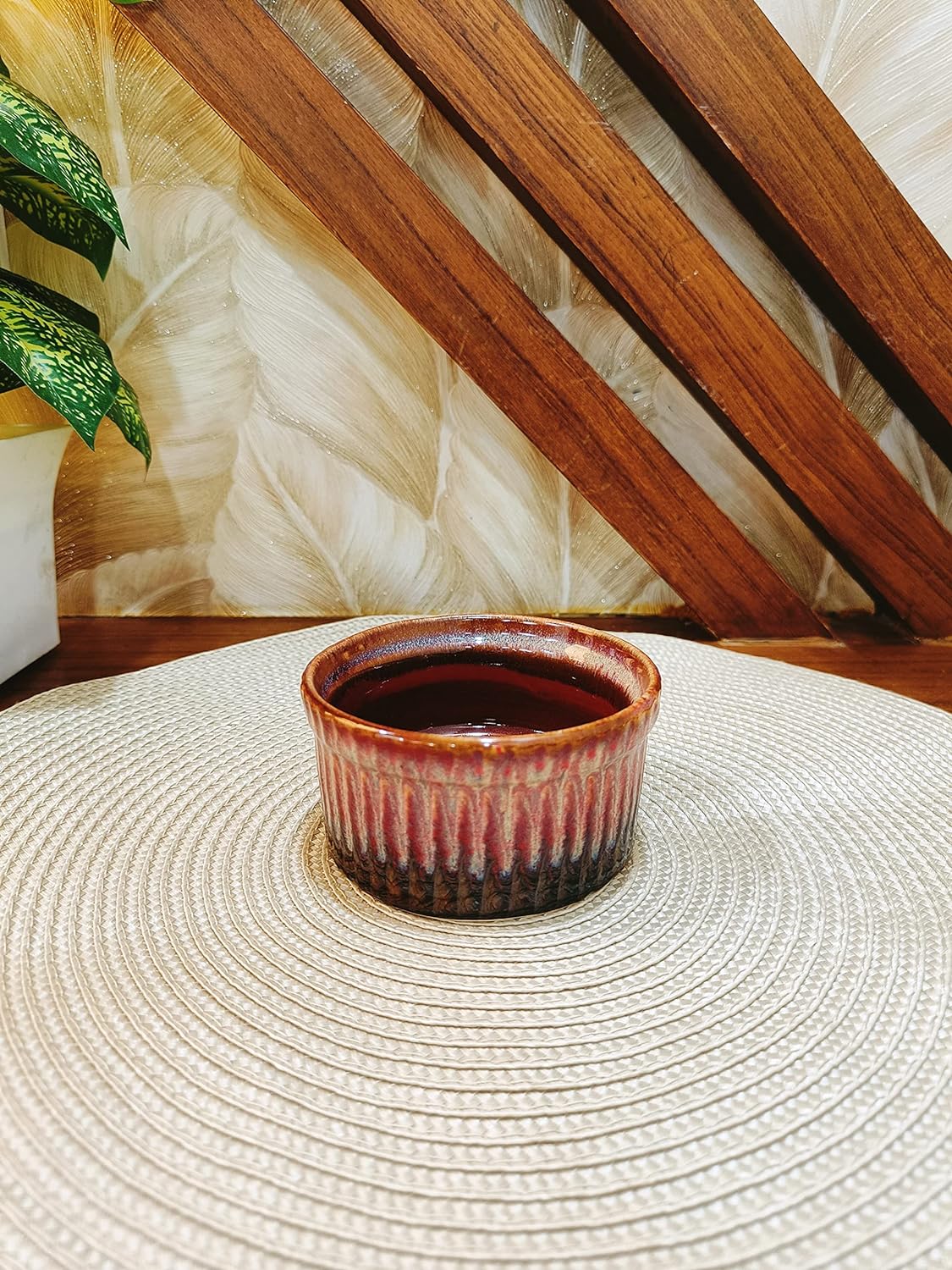 caffeine Ceramic Handmade Red studio Ramekins Bowl(Set of 2) - Caffeine Premium Stoneware