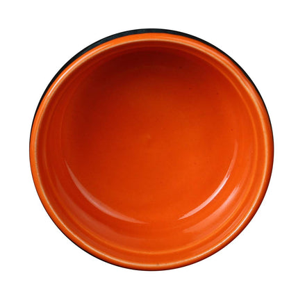 Caffeine Ceramic Handmade Blue & Orange Ramekins Bowl (Set of 2) - Caffeine Premium Stoneware