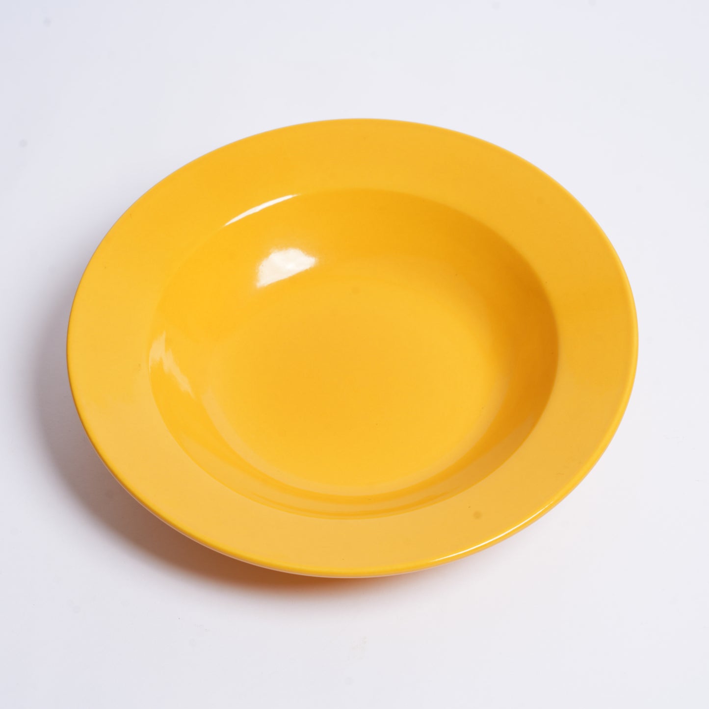 Caffeine Ceramic Handmade Stoneware Yellow 9"soup plate set of 6 - Caffeine Premium Stoneware