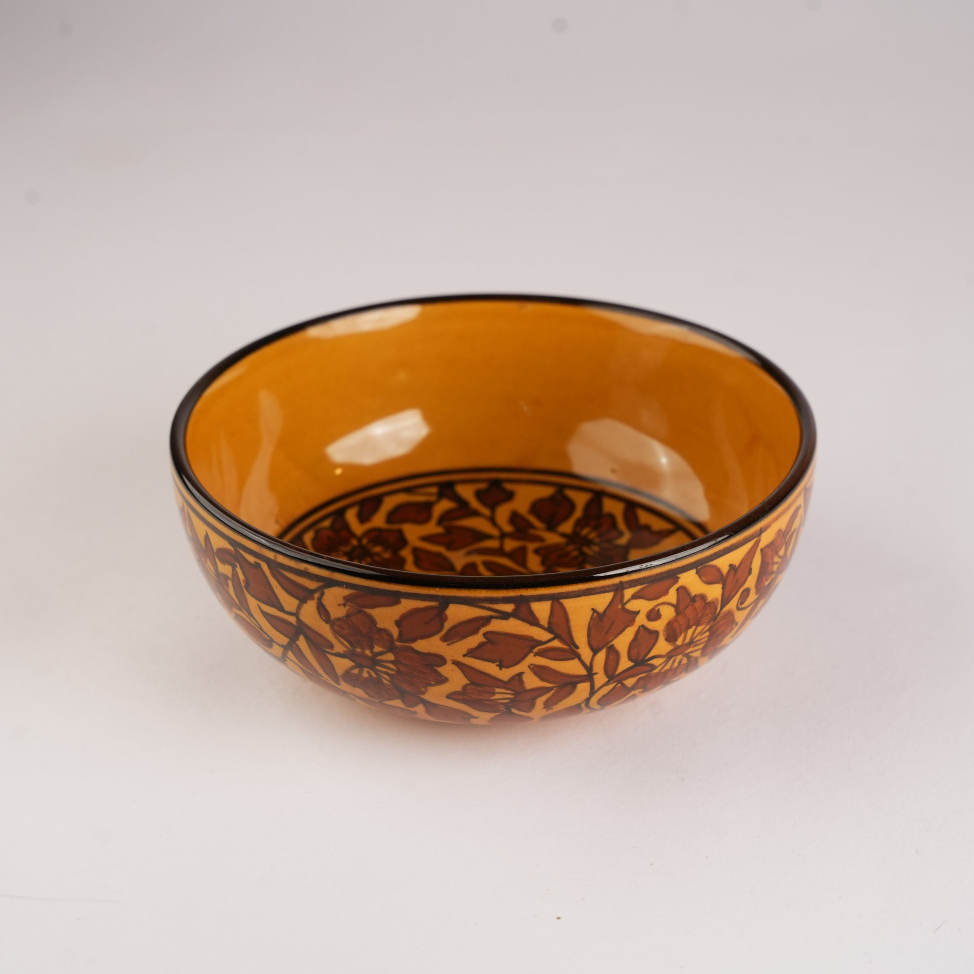 Caffeine Ceramic Handmade Brown Sehra Serving Bowl (Set of 3) - Caffeine Premium Stoneware