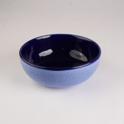 Caffeine Ceramic Handmade Blue Crackle Serving Bowl (Set of 3) - Caffeine Premium Stoneware