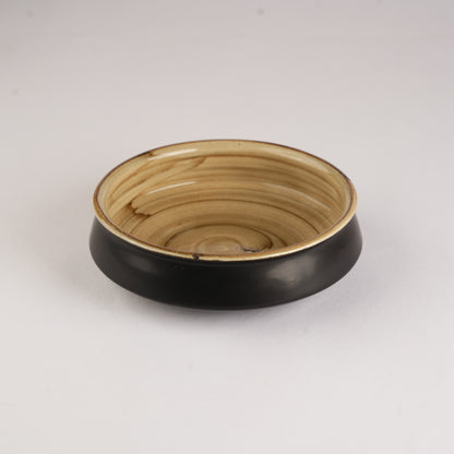 Caffeine Ceramic Handmade Black Studio Serving Bowl (Set of 3) - Caffeine Premium Stoneware