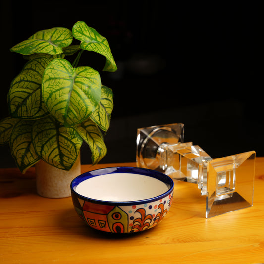 Caffeine Ceramic Handmade Family Hut Serving Bowl Set of 4 pcs - Caffeine Premium Stoneware