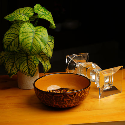 Caffeine Ceramic Handmade Brown Sehra Serving Bowl (Set of 3) - Caffeine Premium Stoneware