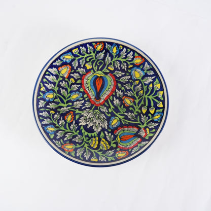 Caffeine Ceramic Handmade Blue jaipuri quarter plate 7”(Set of 2) - Caffeine Premium Stoneware